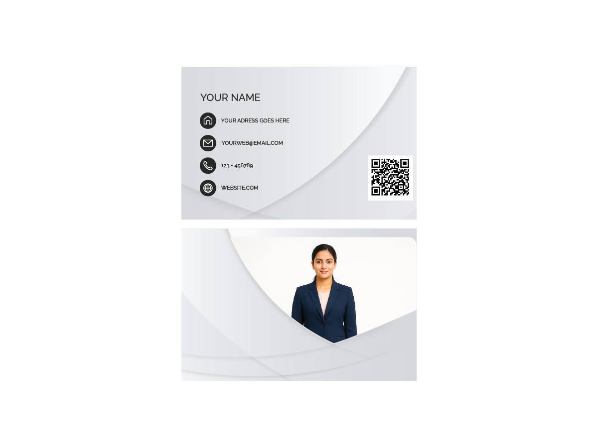 Minimal Silver NFC Business Card SEF – Card