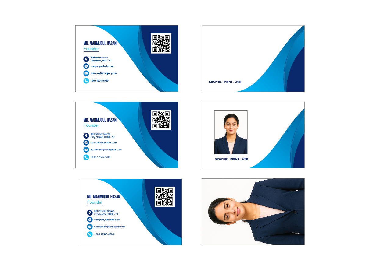 Modern Blue NFC Business Card SEF – Card