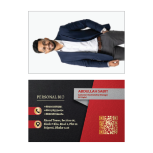 Luxury Red Black NFC Business Card SEF – Card