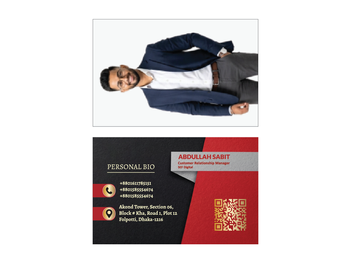 Luxury Red Black NFC Business Card SEF – Card