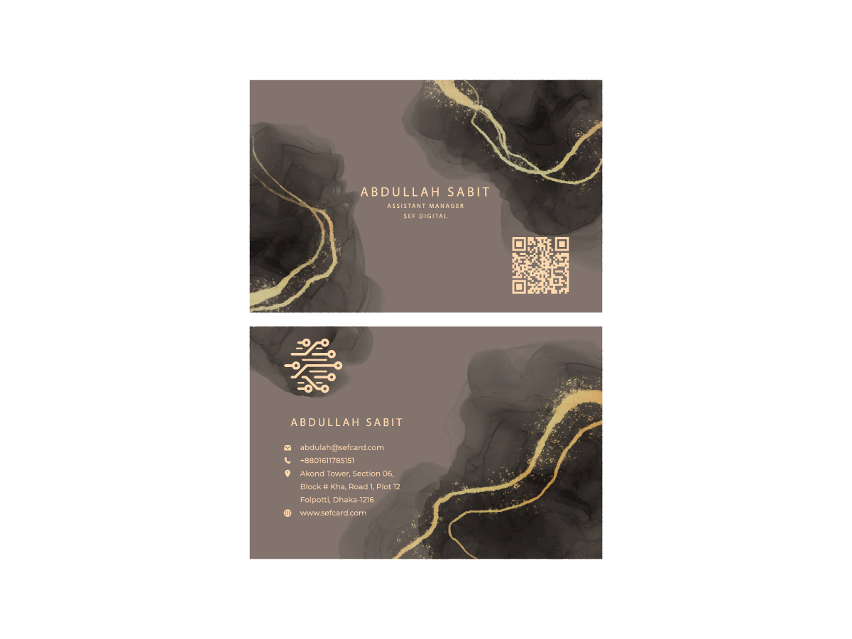 Luxury Abstract NFC Business Card SEF – Card