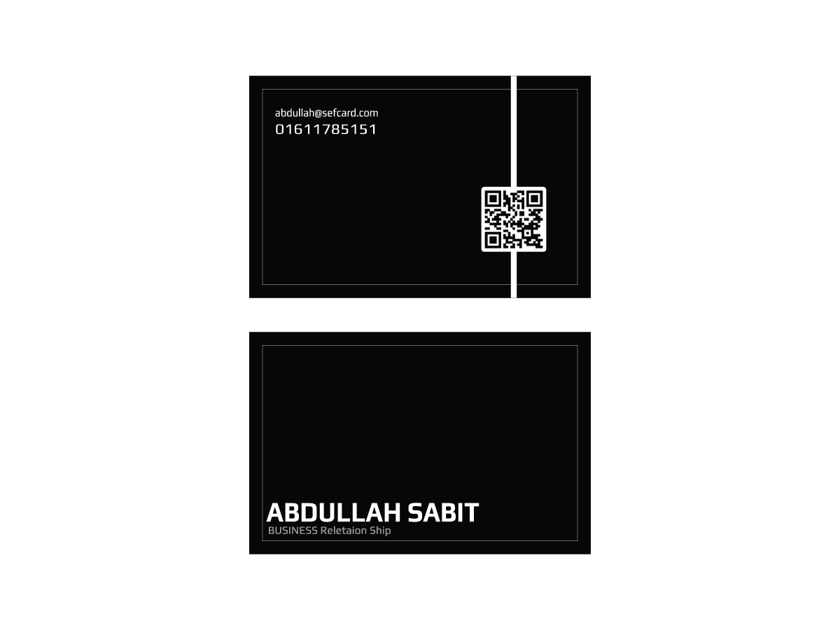 Minimal Black NFC Business Card SEF – Card